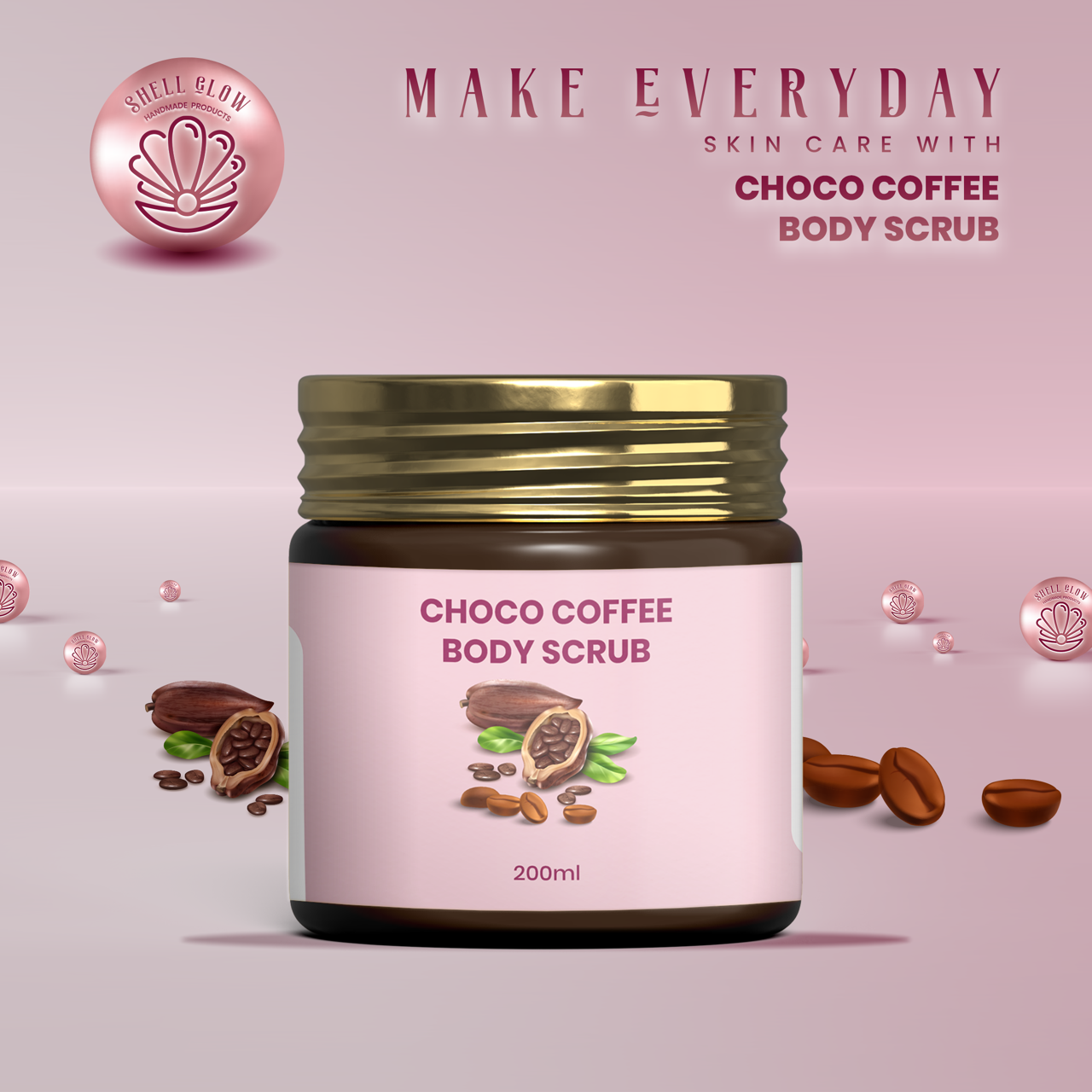 Coffee Choco Face/Body Scrub- 200gm - Ayurzon