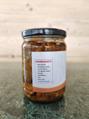Homemade Garlic Pickle (500g) - Ayurzon