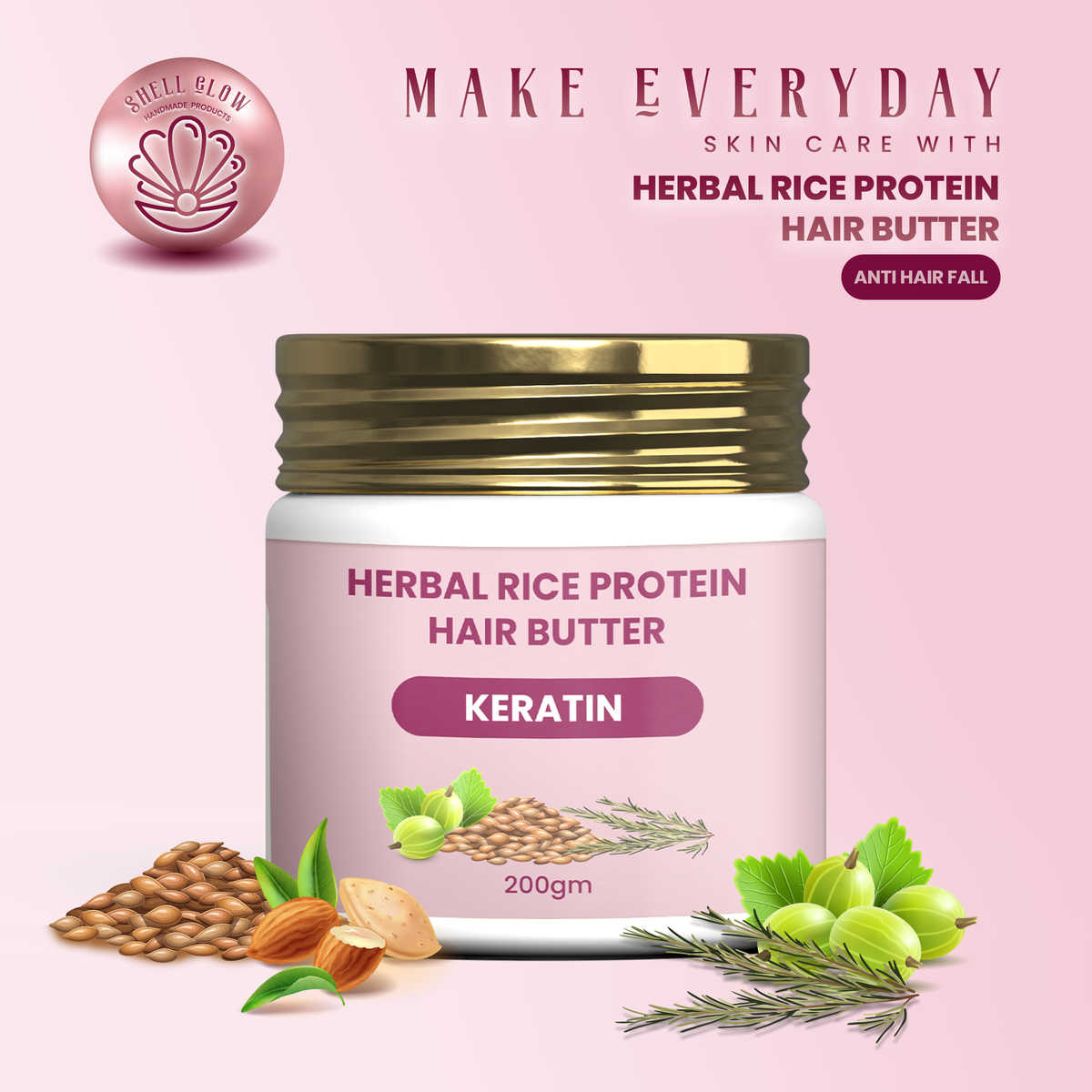 Herbal Rice Protein Hair Butter (200g)