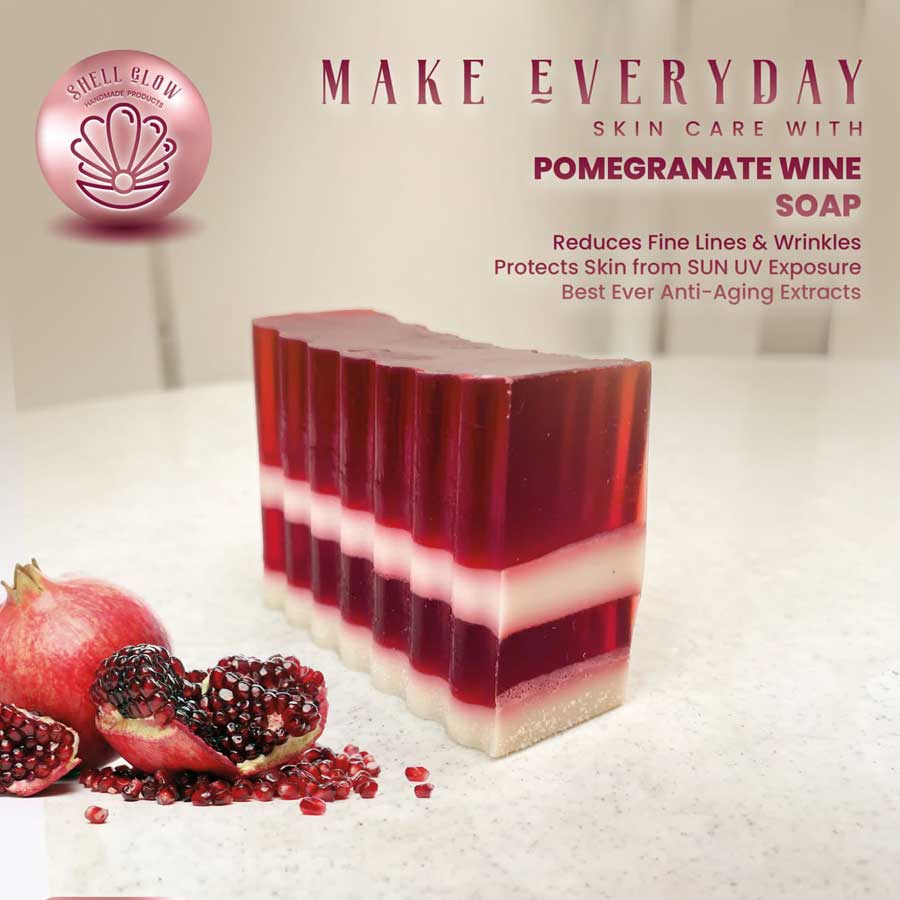 pomegranate wine soap- 100gm - Ayurzon